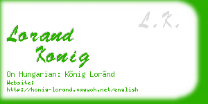 lorand konig business card